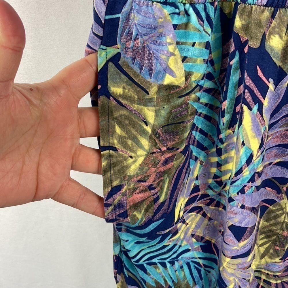 Skinnygirl Miranda Tie-Waist Jumpsuit Exotic Palms - Picture 6 of 8